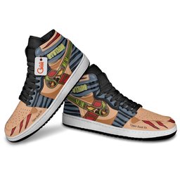 Gyutaro High-Top Leather Sneakers Custom Name -  Demon Slayer: Kimetsu no Yaiba - Angle 4
