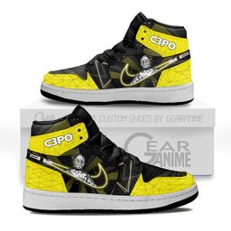 C-3PO Kids Shoes Custom Kid Sneakers GearAnime.com