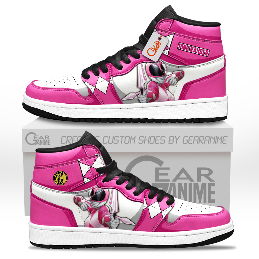 Pink Ranger J1-Sneakers Custom Movies Shoes GearAnime.com