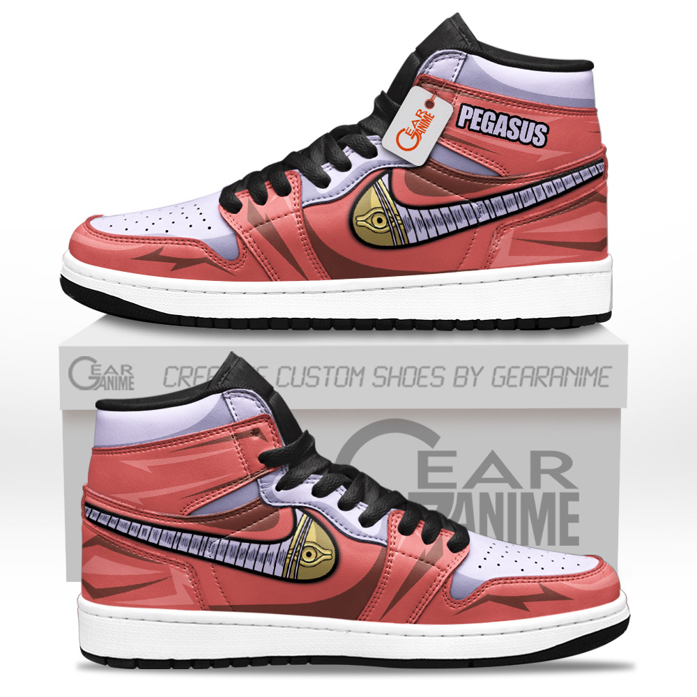 Maximillion Pegasus Shoes Custom High-Top Leather Sneakers -  Yugioh - Angle 1