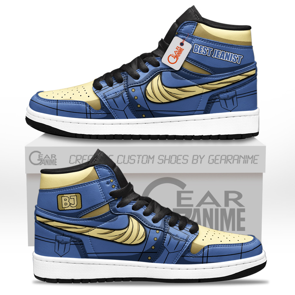 Best Jeanist High-Top Leather Sneakers Custom Name -  My Hero Academia - Angle 1