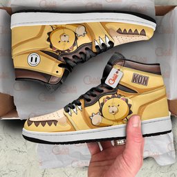 Kon High-Top Leather Sneakers Custom Name -  Bleach - Angle 2