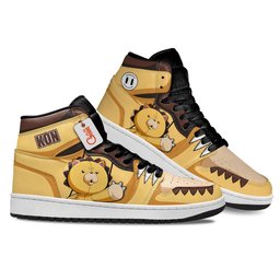 Kon High-Top Leather Sneakers Custom Name -  Bleach - Angle 3