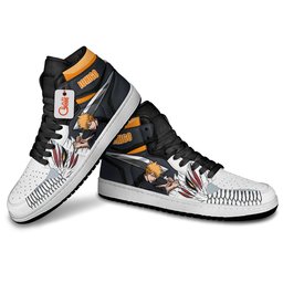 Ichigo Kurosaki High-Top Leather Sneakers All Form Custom Name -  Bleach - Angle 4