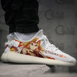 Kyojuro Rengoku Custom Mesh Runners Shoes -  Demon Slayer: Kimetsu no Yaiba - Angle 4