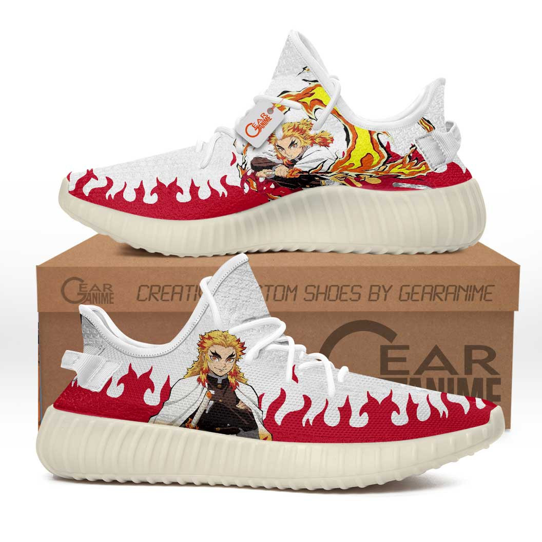 Kyojuro Custom Mesh Runners Shoes -  Demon Slayer: Kimetsu no Yaiba - Angle 1