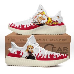 Kyojuro Custom Mesh Runners Shoes -  Demon Slayer: Kimetsu no Yaiba - Angle 1