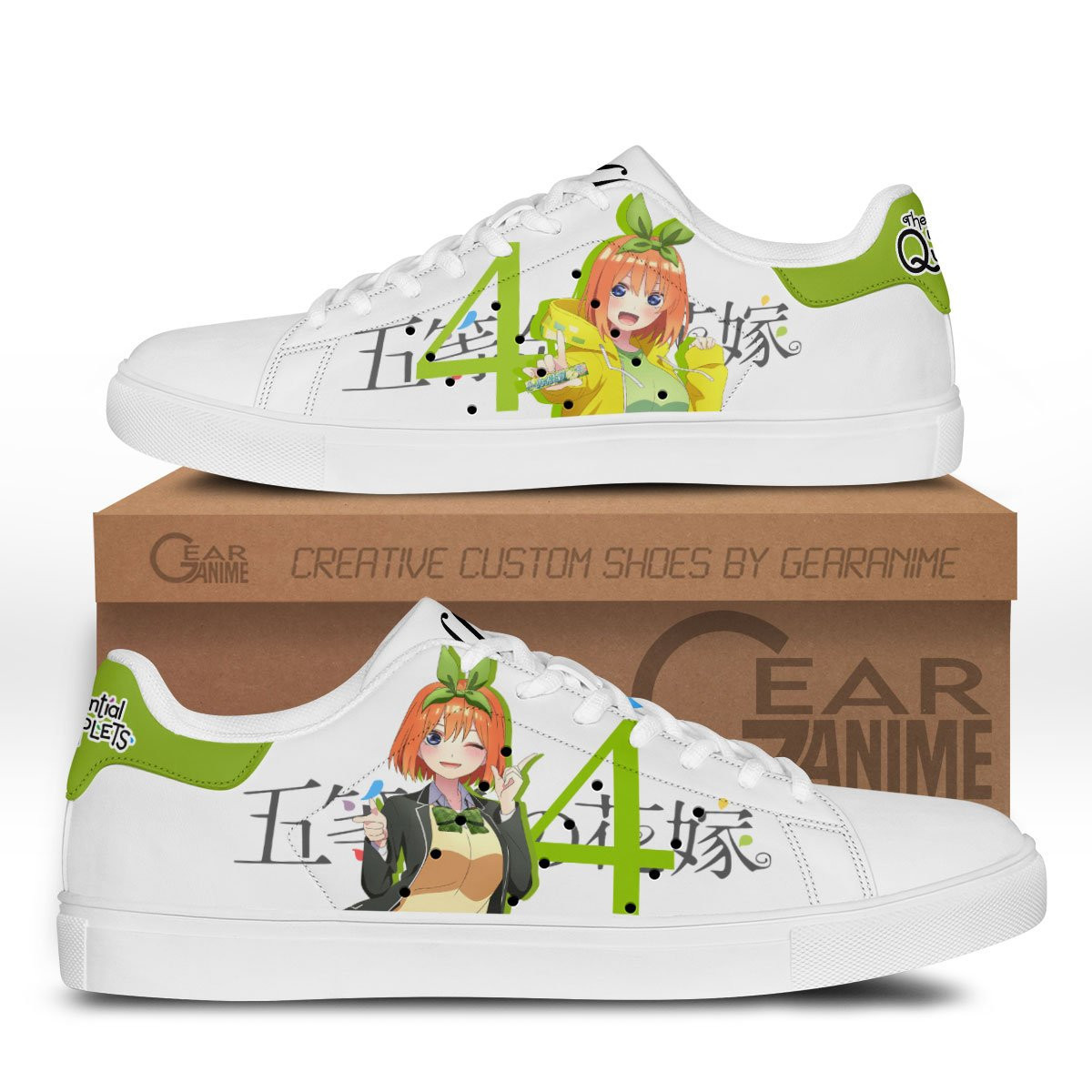 5-Toubun no Hanayome Yotsuba Nakano Skate Sneakers Custom Anime Shoes - 1 - GearAnime