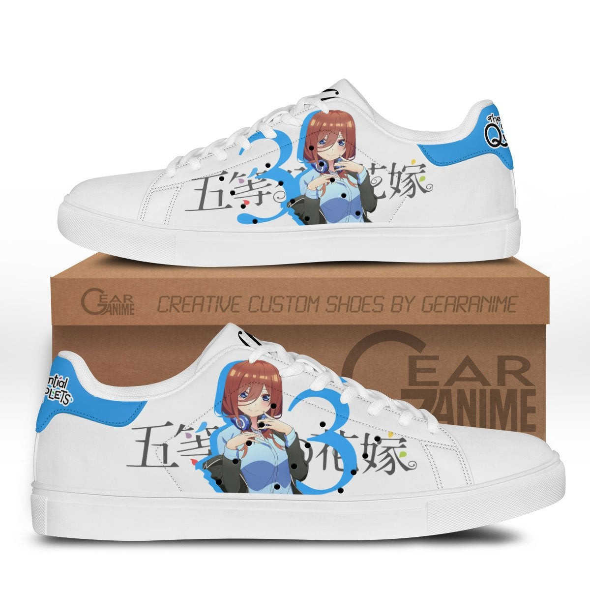 5-Toubun no Hanayome Miku Nakano Skate Sneakers Custom Anime Shoes - 1 - GearAnime
