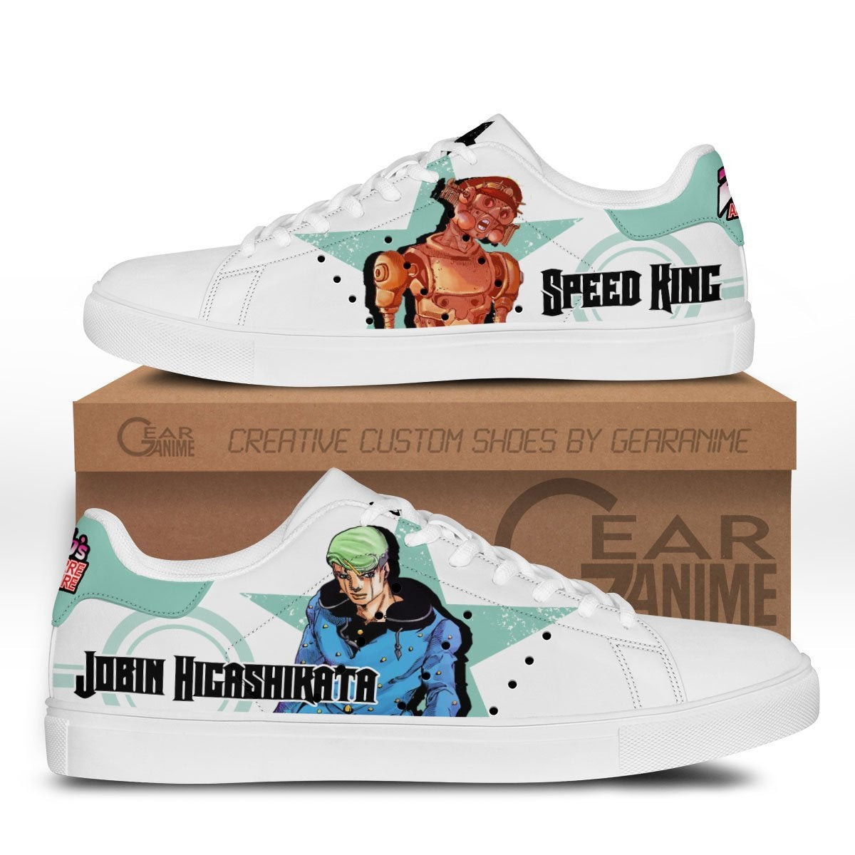 Jobin Higashikata Skate Sneakers Custom Anime Shoes - 1 - GearAnime