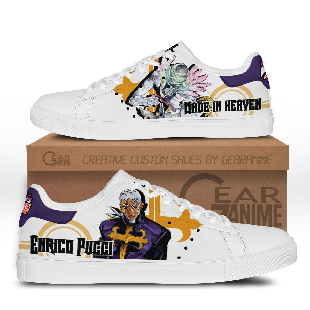 Enrico Pucci Skate Sneakers Custom Anime Shoes - 1 - GearAnime