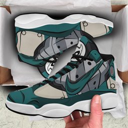 Deku Retro 13 Basketball Leather Sneakers -  My Hero Academia - Angle 4
