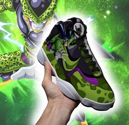 Z Cell Retro 13 Basketball Leather Sneakers -  Dragon Ball Z - Angle 2