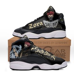 Zora Ideale J13s Sneakers - Comfort Fit Black Clover Custom Anime Shoes For OtakuGear Anime