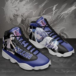 Killua Zoldyck Retro 13 Basketball Leather Sneakers -  Hunter x Hunter - Angle 2