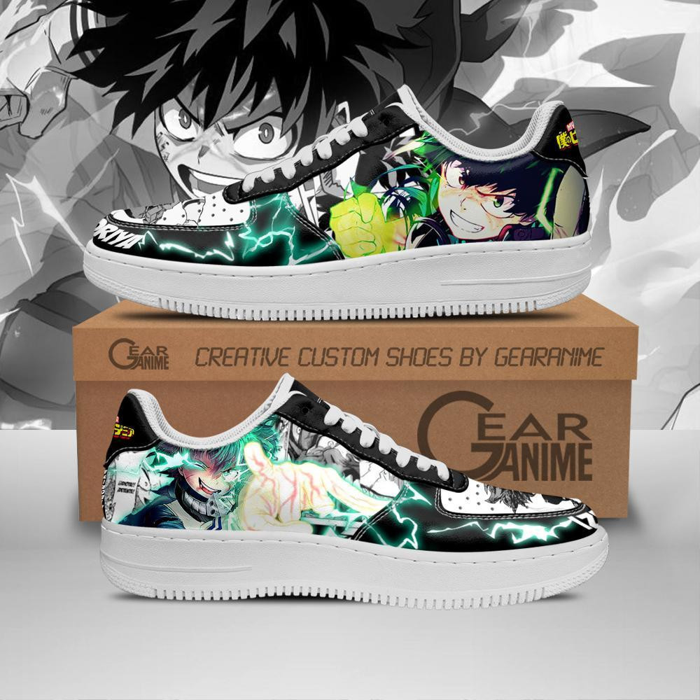 Izuku Midoriya Force Low-Top Leather Sneakers -  My Hero Academia - Angle 1