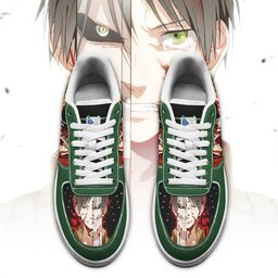 Shingeki Eren Yeager Force Low-Top Leather Sneakers -  attack on titan - Angle 2