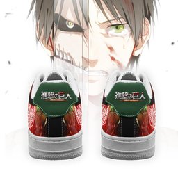 Shingeki Eren Yeager Force Low-Top Leather Sneakers -  attack on titan - Angle 3
