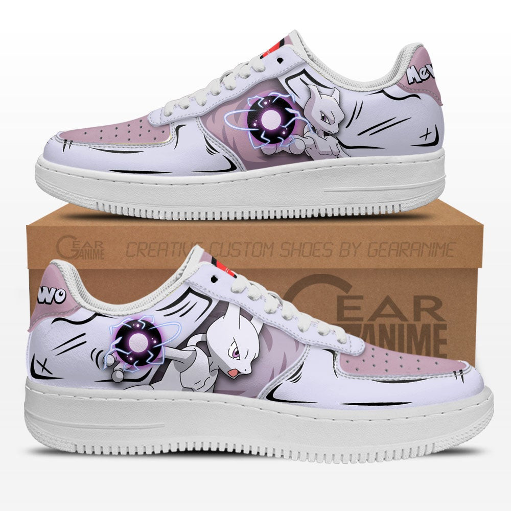 Mewtwo Force Low-Top Leather Sneakers -  Pokemon - Angle 1