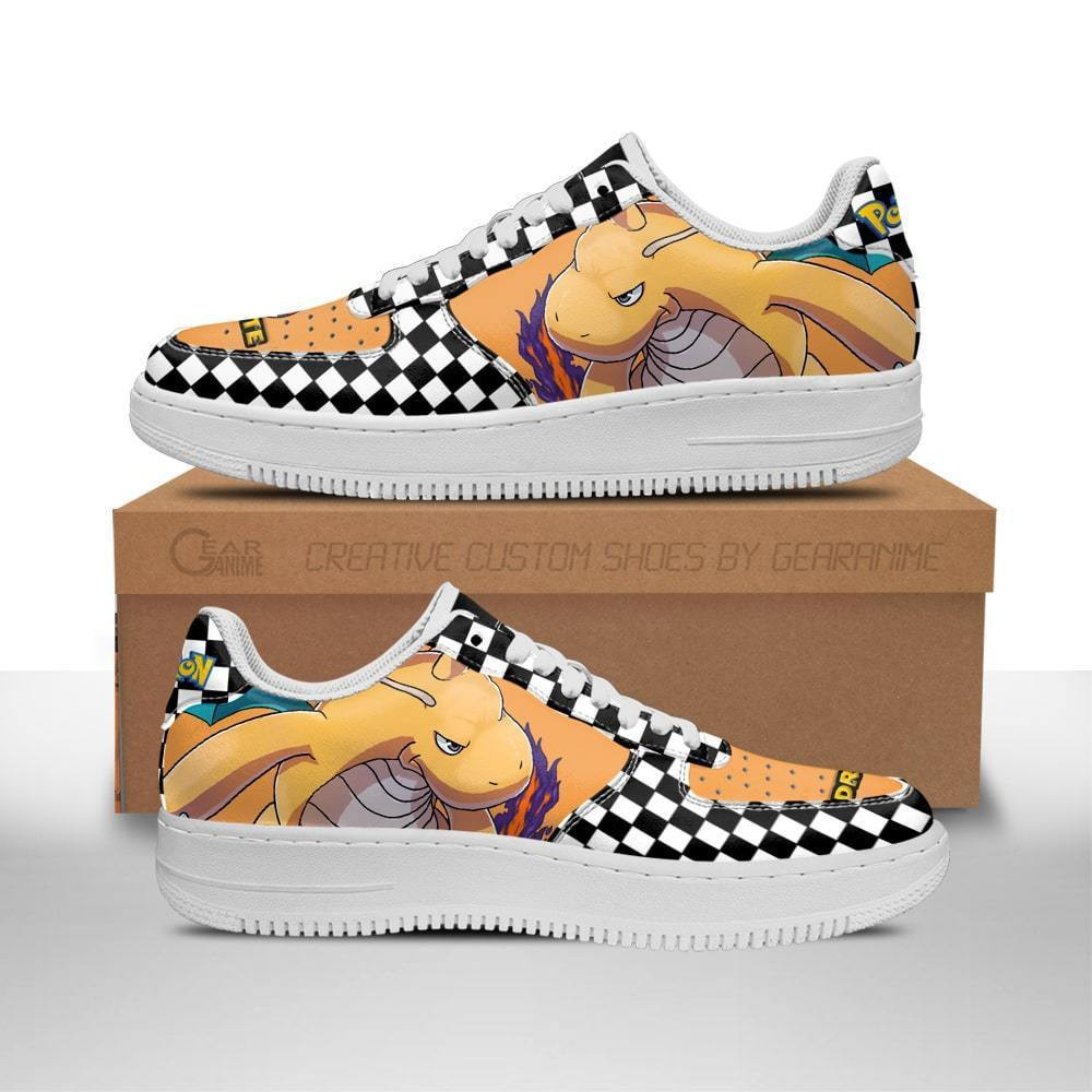 Poke Dragonite Force Low-Top Leather Sneakers -  Pokemon - Angle 1