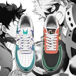 Deku and Bakugo Force Low-Top Leather Sneakers -  My Hero Academia - Angle 4