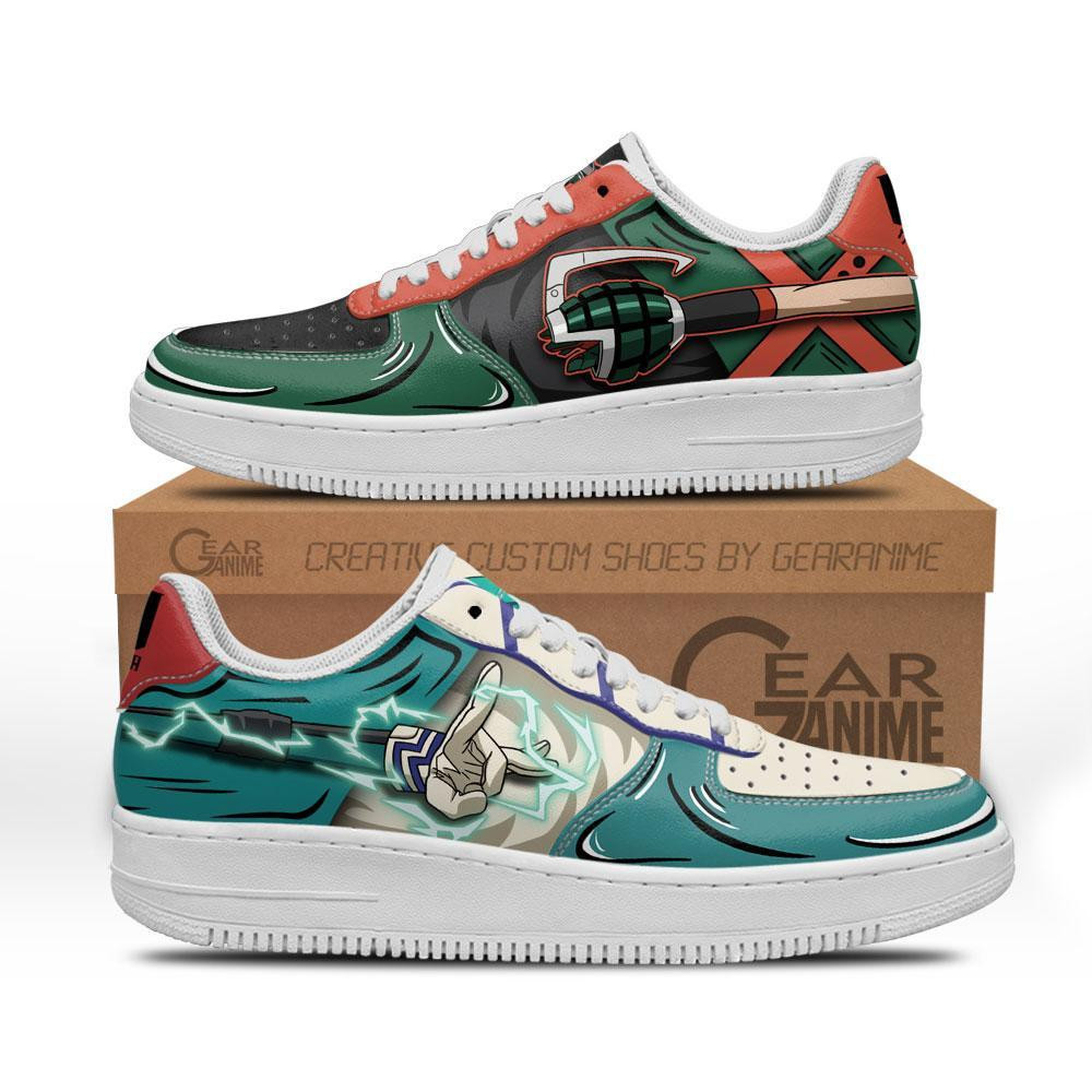 Bakugo and Deku Force Low-Top Leather Sneakers -  My Hero Academia - Angle 1