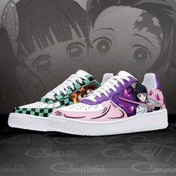 Tanjro and Kanao Force Low-Top Leather Sneakers -  Demon Slayer: Kimetsu no Yaiba - Angle 2