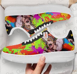 Denji Force Low-Top Leather Sneakers -  Chainsaw Man - Angle 2