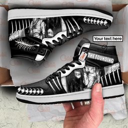 Eren Founding Titan High-Top Leather Sneakers Custom Name -  attack on titan - Angle 4