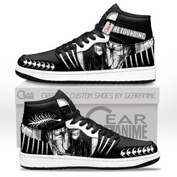 Eren Founding Titan High-Top Leather Sneakers Custom Name -  attack on titan - Angle 3