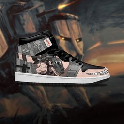 Cart Titan High-Top Leather Sneakers Custom Name -  attack on titan - Angle 1