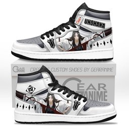 Retsu Unohana High-Top Leather Sneakers Custom Name -  Bleach - Angle 1
