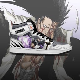 Zaraki Kenpachi High-Top Leather Sneakers Custom Name -  Bleach - Angle 5