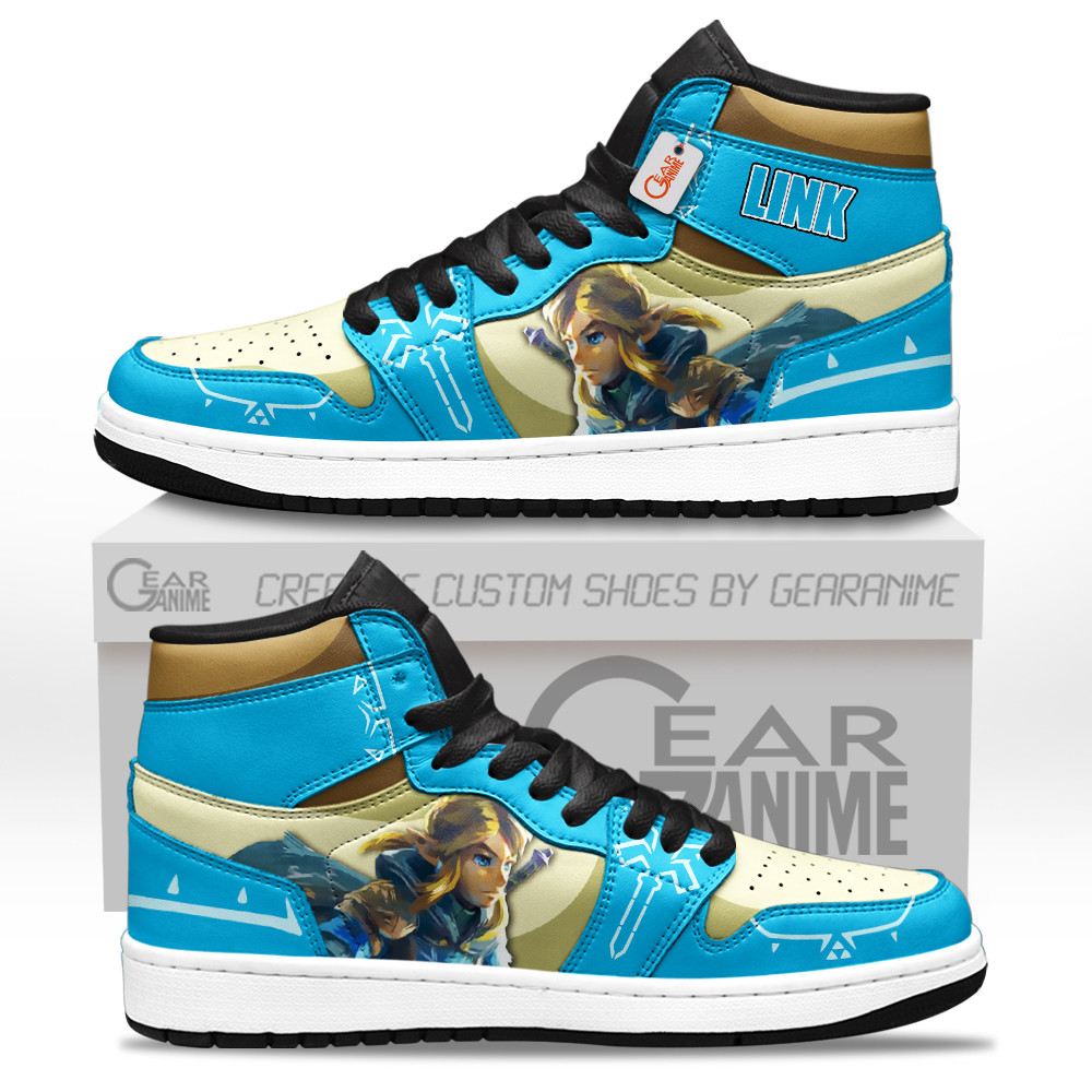 Link J1-Sneakers Zelda Games Custom Shoes GearAnime.com
