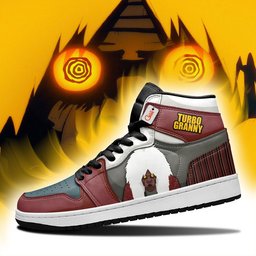 Turbo Granny High-Top Leather Sneakers Custom Name -  Dandadan - Angle 5