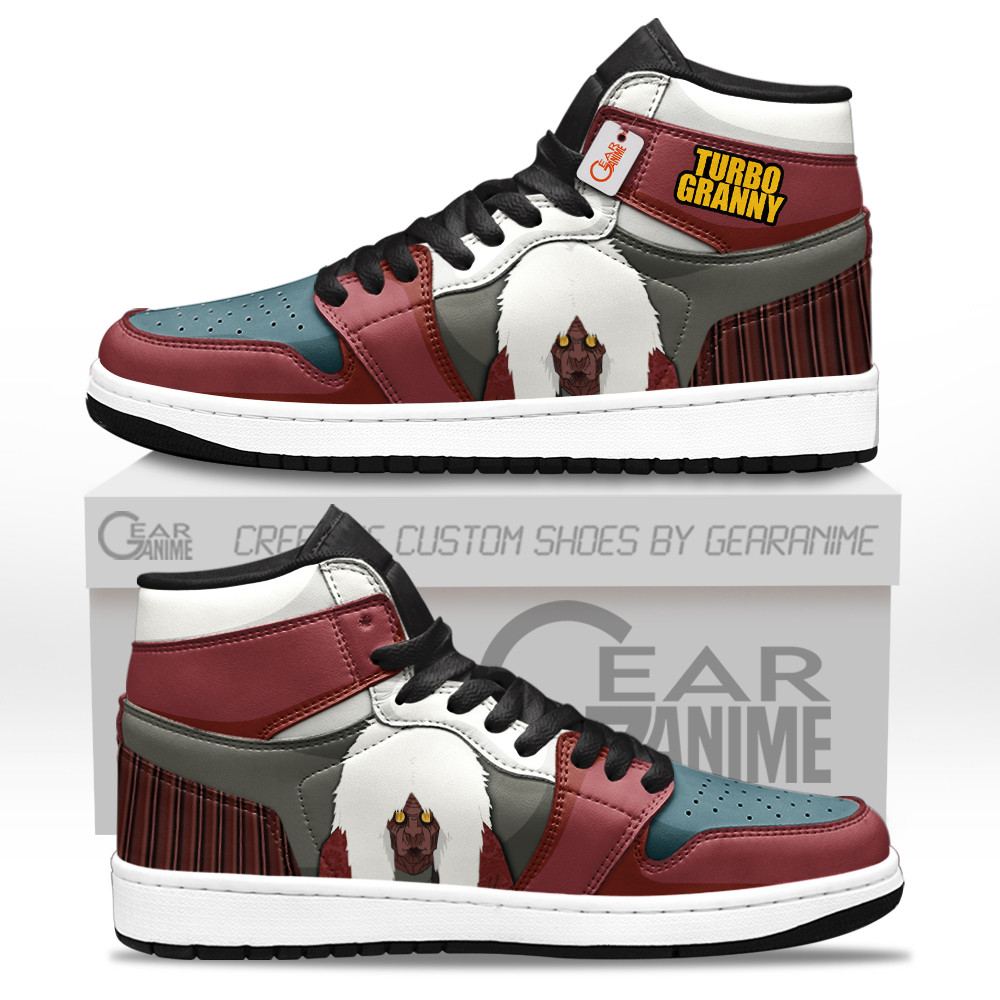 Turbo Granny High-Top Leather Sneakers Custom Name -  Dandadan - Angle 1