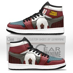 Turbo Granny High-Top Leather Sneakers Custom Name -  Dandadan - Angle 1