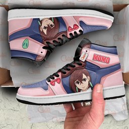 Momo Ayase High-Top Leather Sneakers Custom Name -  Dandadan - Angle 2