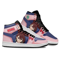 Momo Ayase High-Top Leather Sneakers Custom Name -  Dandadan - Angle 3