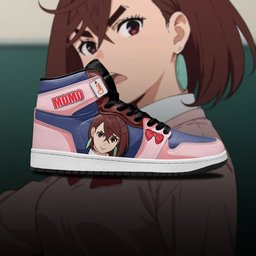 Momo Ayase High-Top Leather Sneakers Custom Name -  Dandadan - Angle 4