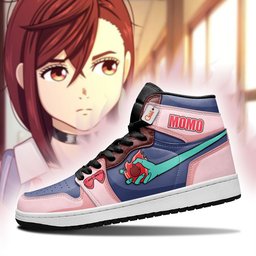 Momo Ayase High-Top Leather Sneakers Psychic Hands -  Dandadan - Angle 5