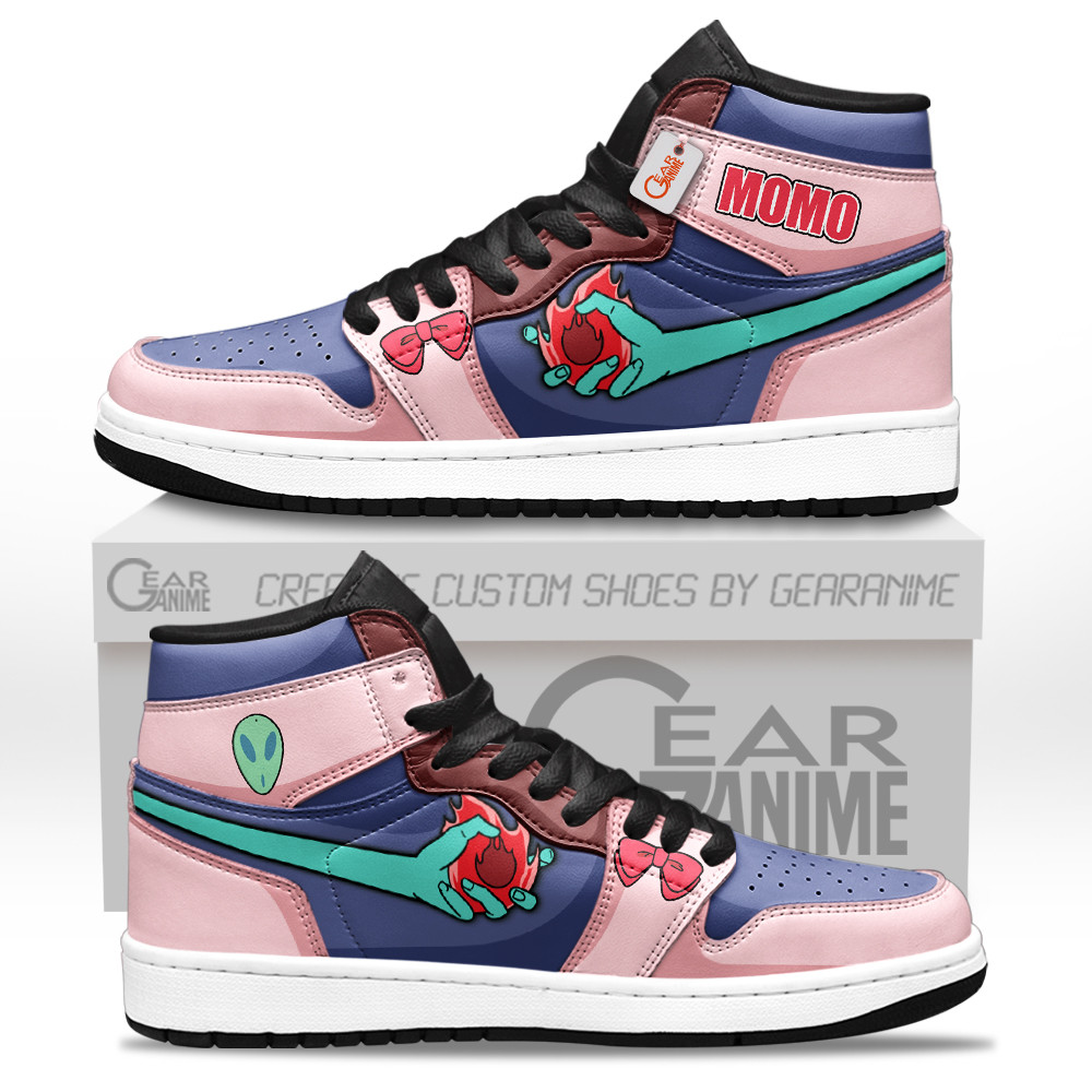 Momo Ayase High-Top Leather Sneakers Psychic Hands -  Dandadan - Angle 1