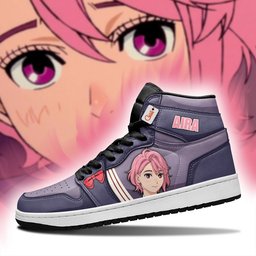 Aira Shiratori High-Top Leather Sneakers Custom Name -  Dandadan - Angle 5
