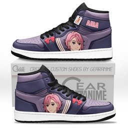 Aira Shiratori High-Top Leather Sneakers Custom Name -  Dandadan - Angle 1