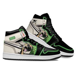 Roronoa Zoro High-Top Leather Sneakers Big Mouth Custom Name -  One Piece - Angle 4