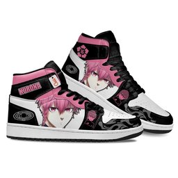 Ranze Kurona High-Top Leather Sneakers Custom Name -  Blue Lock - Angle 3
