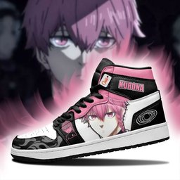 Ranze Kurona High-Top Leather Sneakers Custom Name -  Blue Lock - Angle 5