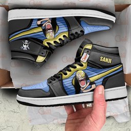 Sanji High-Top Leather Sneakers Big Mouth Personalized Collection -  One Piece - Angle 2