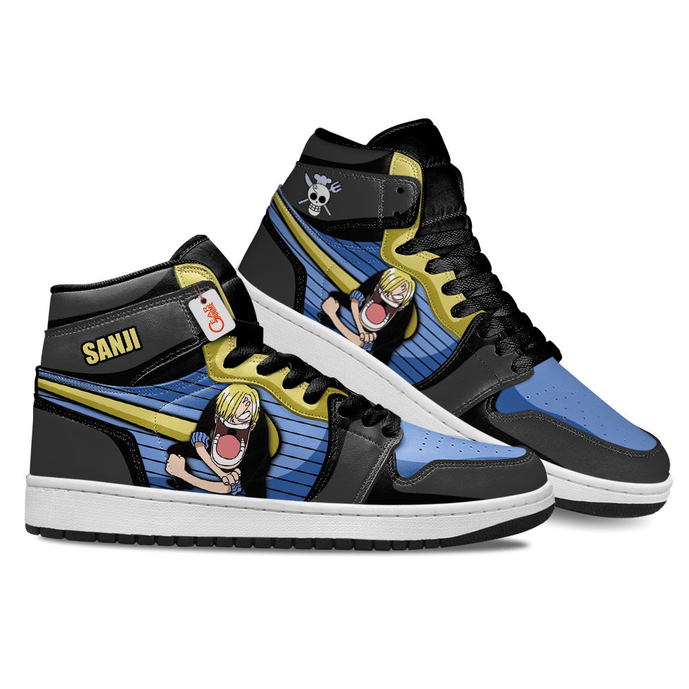 Sanji High-Top Leather Sneakers Big Mouth Personalized Collection -  One Piece - Angle 3