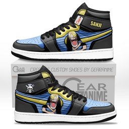 Sanji High-Top Leather Sneakers Big Mouth Personalized Collection -  One Piece - Angle 1